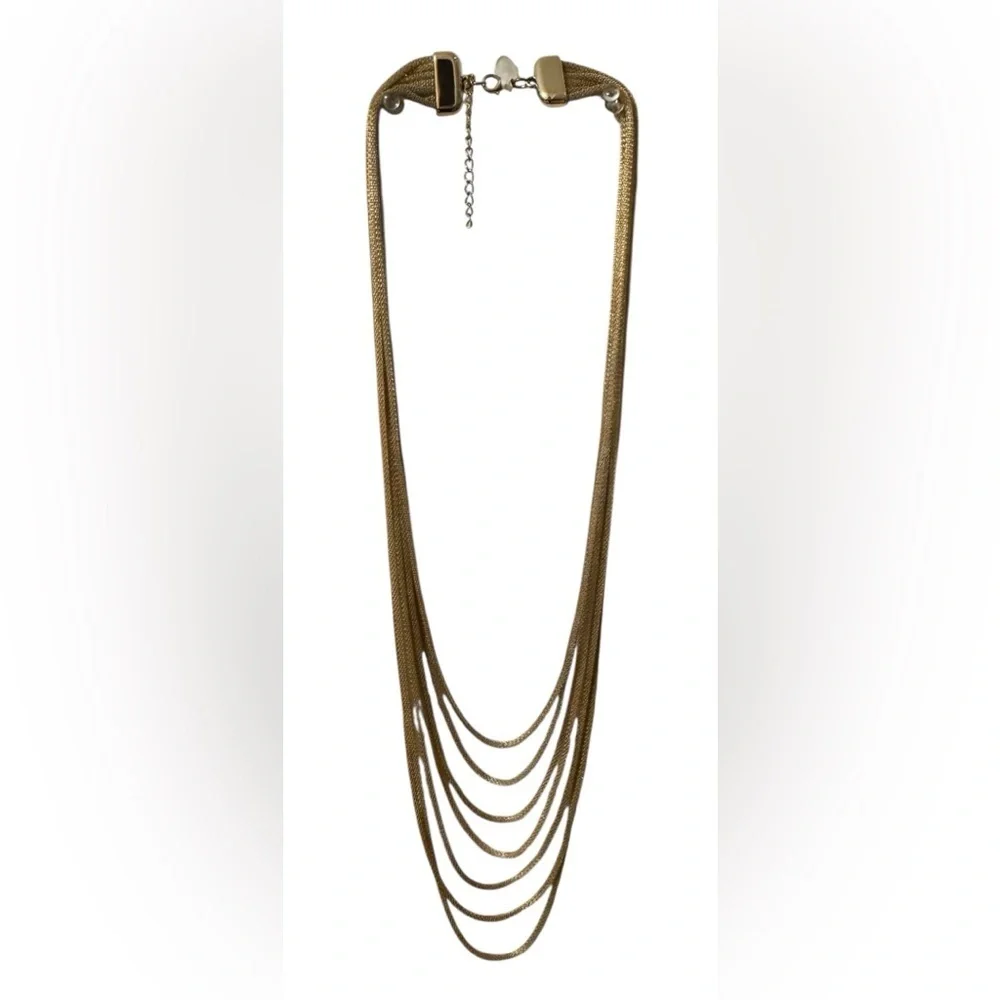 NWT Gold Multi Chain Necklace